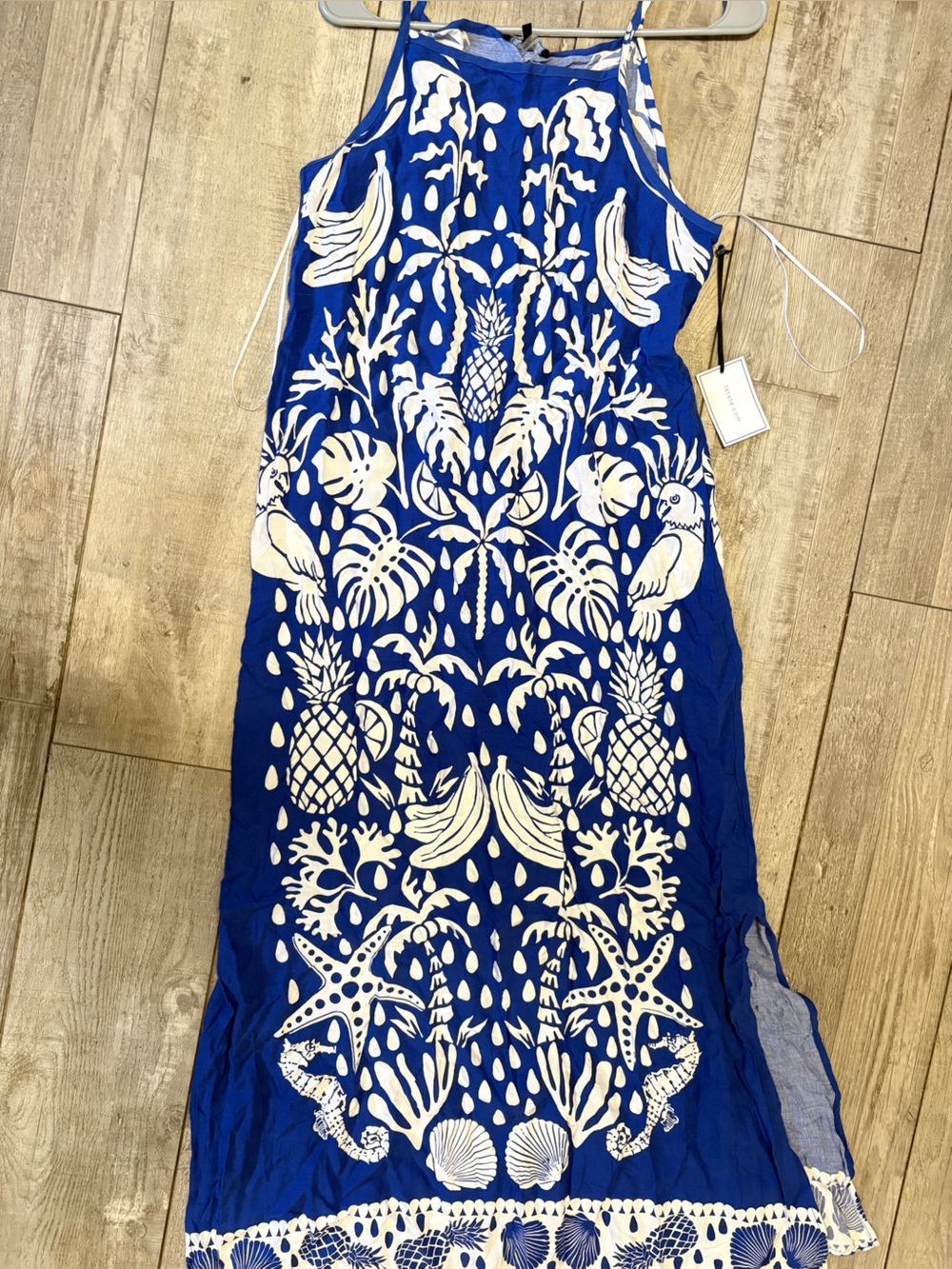 1. State Royal Blue and White Printed Sundress